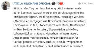 Tritt facebook bei, um dich mit attila hildmann und anderen nutzern, die du kennst, zu vernetzen. íŠ¸ìœ„í„°ì˜ Antifa Zeckenbiss ë‹˜ Verschworer Neonazi Antisemit Attila Hildmann Und Seine Anhanger Sind Eine Tickende Zeitbombe Berlin B2908 Corona Nazisraus Https T Co 97btfviixv