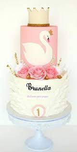 Swan Cake Princess Birthday Cake Swan Baby Shower Birthday Cake Girls
