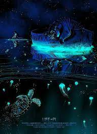 L Odyssee De Pi Life Of Pi Dark Artwork Movie Poster Art