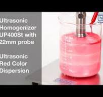 Ultrasonic Red Color Dispersion using the UP400St