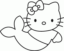 Unicorn cat coloring pages mermaid unicorn cat rainbow. Hello Kitty Mermaid Coloring Pages Coloring Home