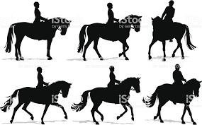 New users enjoy 60% off. Detailed Vector Silhouettes Of A Person Riding A Horse In Walk Trot Dressage Horses Horse Rider Horses