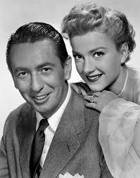 Macdonald Carey (1913-1994) with Anne Baxter in the 1952 film My wife's  best friend. Also starring Frances Bavier ( Aunt Bee), Martin Milner,  Billie Bird and Max Showalter.