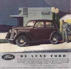 1935 Ford Deluxe Ad England Ad Car Car Ads Ford Classic Cars