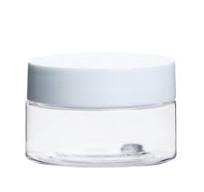 30 ml 1 oz Clear Plastic PET Jar with White Cap