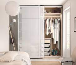 In smaller living quarters this can be a real space saver. Svartisdal Pair Of Sliding Doors White Paper Effect Ikea