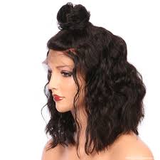 ISABEL Short Bob Full Lace Human Hair Wigs For Black Women,Wavy Short Cut  Human Hair Wigs With Baby Hair