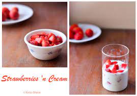 Pin By Ketosheto On Keto Sheto Strawberries And Cream Food Keto