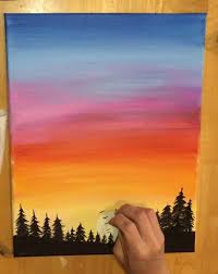 Watercolor sunset watercolor trees easy watercolor watercolor paintings watercolor projects watercolour tutorials palm tree crafts tree drawing simple forest painting. Sunset Painting Learn To Paint An Easy Sunset With Acrylics