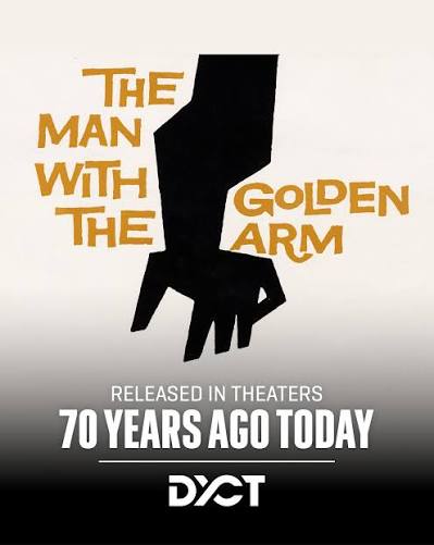 70 Years of The Man with the Golden Arm Released 70 years ago today, The  Man with the Golden Arm shocked audiences by tackling heroin addiction head- on—something Hollywood had largely avoided. Starri