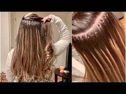 How long do extensions last? Hair Extensions Full Head Of I Link Micro Ring Extensions Youtube
