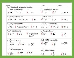 Back To Algebra Basics Worksheet I Worksheets Basic Algebra