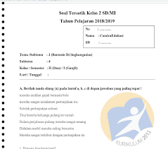 Jul 06, 2020 · pada kesempatan ini kami akan membagikan daftar soal untuk kelas 2 sd dengan kurikulum 2013. Soal Tematik Kelas 2 Sd Mi Tema 2 Subtema 4 Teori Dan Soal