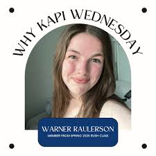 Congratulations to Emma Weatherly for being the April recipient of the KAPi  Member of the Month award. This accolade honors members who have  demonstrated exceptional dedication over the past month. Emma, a