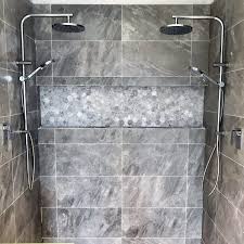 Discover the best small bathroom designs that will brighten up your space and make the whole room feel bigger! Top 60 Best Grey Bathroom Tile Ideas Neutral Interior Designs
