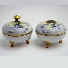 Check spelling or type a new query. Limoges France Hair Receiver And Powder Jar Dressing Table Set T V Mar Clinch Valley Mercantile