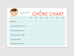 chore chart notepad boy