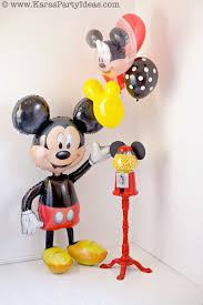 I personalized the #1 balloon with sticker letters. Kara S Party Ideas Mickey Mouse Themed Birthday Party Planning Ideas Supplies Decorations Diy