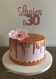 5.0 out of 5 stars. 30th Birthday Cake Rose Gold Drip Cake Gerbera Flower 40th Birthday Cakes 30 Birthday Cake Cake Decorating Designs