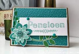 Su Pensioen In Turkoois Kaarten Maken Pensioen Kaarten