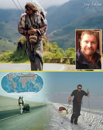 🚶‍♂️SALIÓ DE CHILE EN 1998 PARA VOLVER A SU CASA EN INGLATERRA CAMINANDO Y LLEVA 28 AÑOS DE VIAJE: YA RECORRIÓ MÁS DE 49.000 KM Karl Bushby comenzó la travesía en Punta