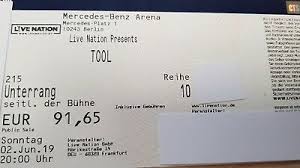 Bot's and scalpers purchase the tickets almost instantly. 1 Ticket Tool Berlin Unterrang Block 215 Eur 122 00 Picclick De