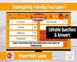 Virtual Game Thanksgiving Turkey Battle Game 1 Interactive Etsy In 2020 Family Feud Game Thanksgiving Family Powerpoint Games