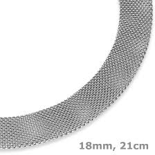Sie werden neben massiven ausführungen in edelmetall auch in vergoldet, versilbert oder auch verchromt gefertigt. 18mm Milanese Armschmuck Armband Armreif Aus 585 Gold Weissgold 21cm Schmuck Krone