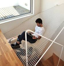 Filet Tendu Dans Le Vide Espace Detente Je Suis Fan With Images Indoor Hammock Bed Home Interior Design Indoor Hammock