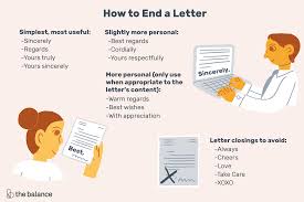 As a summary of what has been, or will be, told. How To End A Letter With Closing Examples