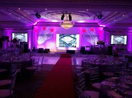 A Gala Dinner For One Of Our Corporate Clients Recently At The Powerscourt Www Gotchacovered Ie Stage Set Design Stage Set Stage Design