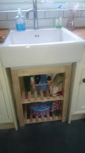 Ikea Domsjo Sink And Adapted Bekvam Trolley Still Needs Waxing Vintage Kitchen Ikea Sink