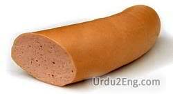 A vienna sausage of german origin, named after the capital of austria. Wiener Urdu Meanings