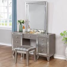 This makes it more compact for storage. Coaster Leighton Glam Vanity Desk Stool And Mirror Combo A1 Furniture Mattress Vanities Vanity Sets