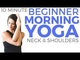 10 Minute Morning Yoga For Beginners Yoga For Neck Shoulder Tension Sarah Beth Yoga Youtu Yoga Stretches For Beginners Neck Yoga Beginner Morning Yoga