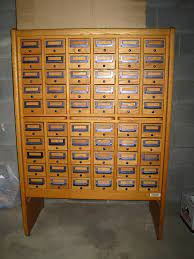 Most of these vintage filing cabinets come with label slots affixed to the drawers, making it easy to implement your own categorization system. Best Craigslist Find Ever Card Catalog It S Knot You