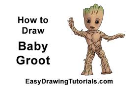 How To Draw Baby Groot How to draw teenager groot | guardians of the galaxy. how to draw baby groot