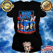 Halloween Horror Characters Bud Light Beer Shirt Hoodie Sweater Long Sleeve And Tank Top
