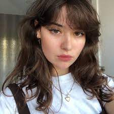 Megan On Instagram Oy Brown Wavy Hair Short Hair With Bangs Short Hair Styles