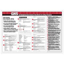 ghs safety data sheet wall chart