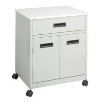 The black and silver printer stand has a unique hole pattern design with silver leg accents and black powder coat with laminate top for durability. Safco Products Company Printer Stands You Ll Love In 2021 Wayfair