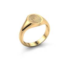 Today, many women convert their midi rings into pinky rings. Gold Ovale Pinky Ring Levi Mit Fingerabdruck Selbst Gestalten
