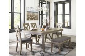 Aldwin Dining Table And 4 Chairs And Bench Ashley Furniture Homestore Rectangular Dining Room Table Dining Room Bench Dining Room Chairs