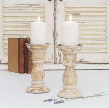1,931 rustic wooden candle holder products are offered for sale by suppliers on alibaba.com, of which wedding decorations & gifts accounts for 1%. Wooden Candlestick White Distressed By Za Za Homes Notonthehighstreet Com