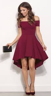 Found Evening Dress For Wedding Cheap High Low Party Dresses Burgundy Prom Dress High Low Prom Dresses