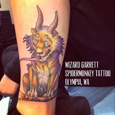 Irezumi tattoos japanese tattoo cover tattoo tattoo portfolio tattoos sleeve tattoos tattoos for guys black tattoos hand tattoos. Mythical Creature Tattoo Tiger Lion Snake Spider Goat By Wizard Garrett Spidermonkey Tattoo Olympia Wa Tattoos Children Book Cover Mythical Creatures