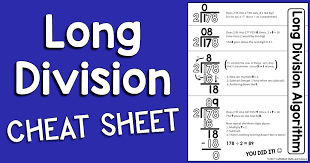 Scaffolded Math And Science Long Division Cheat Sheet