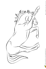 C'est parfait pour se relaxer en famille avec les adultes et améliorer la motricité de nos petits sur ce coloriage de cheval. Coloriage Cavalier Et Chevaux Un Cheval Qui Se Cabre