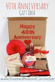 Happy 40th Anniversary Gift Idea Smashed Peas Carrots 40th Anniversary Gifts Happy 40th Anniversary 40th Wedding Anniversary Gifts