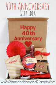 Make a 40th wedding anniversary more exciting by choosing the best gifts for your spouse, parents, or friends who are celebrating this special day. Happy 40th Anniversary Gift Idea Smashed Peas Carrots 40th Anniversary Gifts Happy 40th Anniversary 40th Wedding Anniversary Gifts